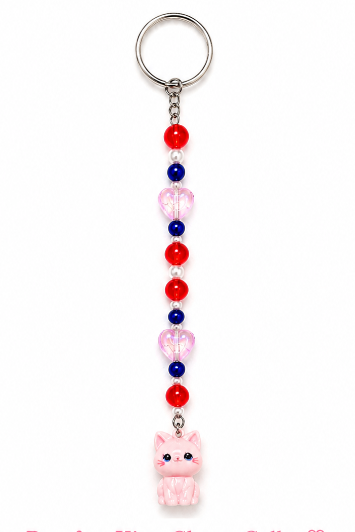 L&V X PA Single strand kitty keychain