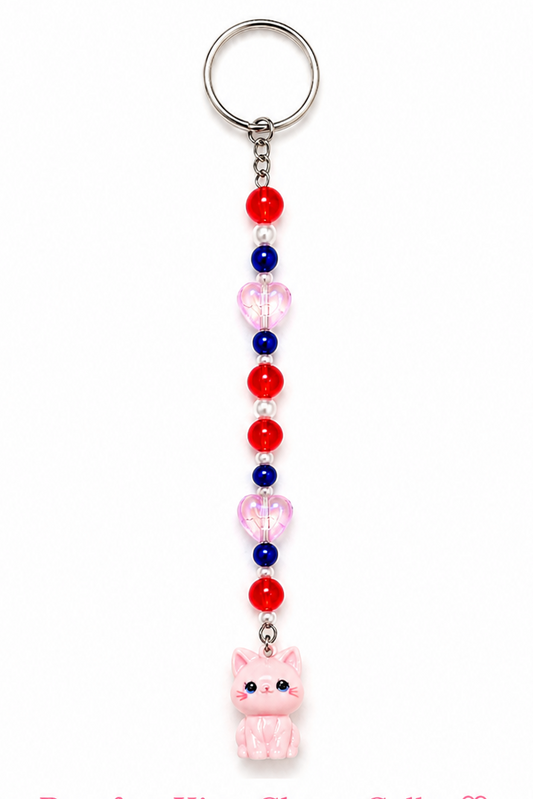 L&V X PA Single strand kitty keychain